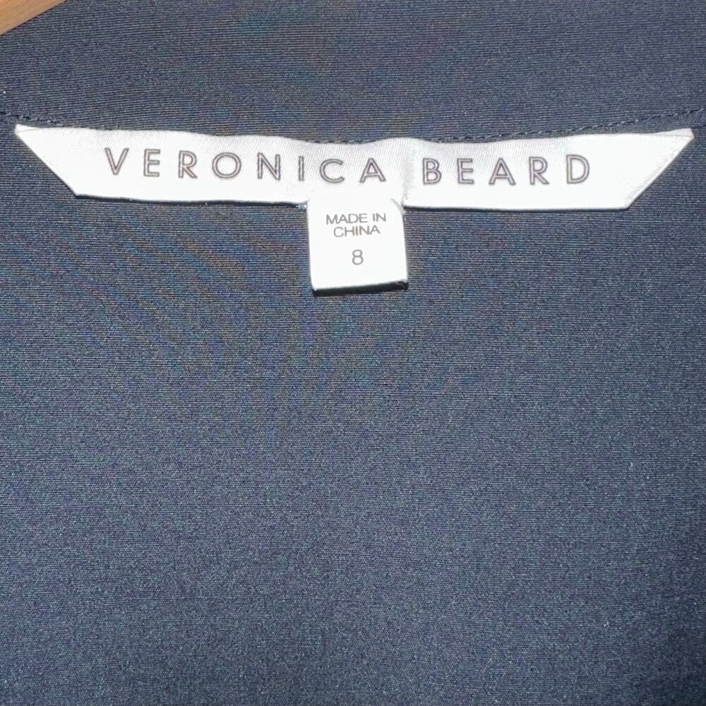 SOLD 💕Veronica Beard Atia Black Ruched Cotton Button Front Dress Size 8 - Picture 3 of 13